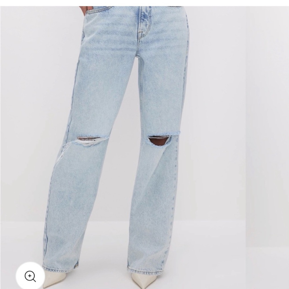 Good American 90’s relaxed Light Blue  Jeans 2/26 - Picture 2 of 6